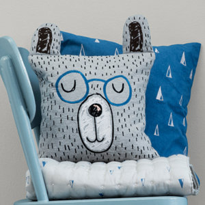 Ferm Living Kids Little Mr. Teddy Throw Pillow