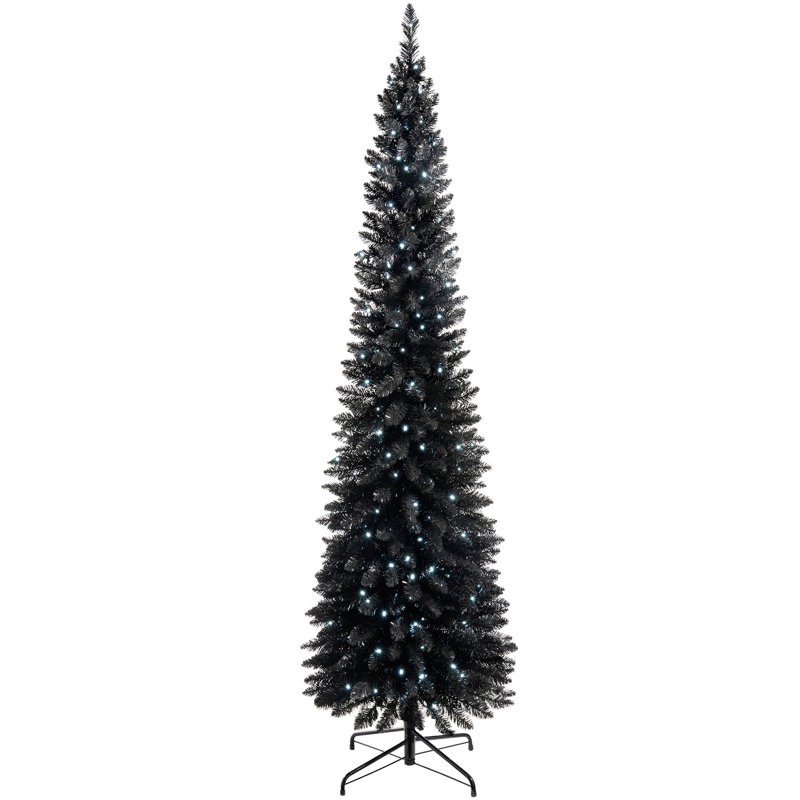 The Seasonal Aisle Pencil 6 5ft Black Pine Artificial Christmas Tree With 180 Clear White Lights With Stand Reviews Wayfair Co Uk Shop for pencil christmas trees in christmas trees by shape. pencil 6 5ft black pine artificial christmas tree with 180 clear white lights with stand