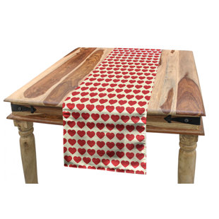 ALAZA U Life Valentines Day Love You Colorful Monogrammed Table Runners ALAZA U Life Valentines Day Love You Colorful Monogrammed Table Runners