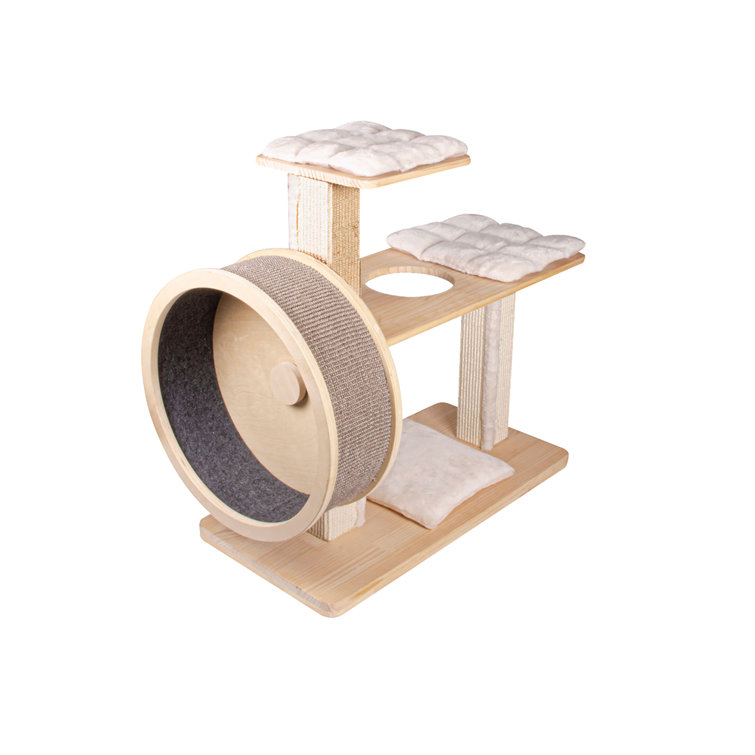 cat tree with wheel
