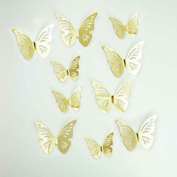 Stick on Plastic Decorative Butterflies Pack of 30-3D Butterfly Stickers 