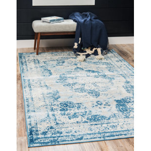Oil Cloth Rugs Wayfair Brandt Tibetan Light Blue Beige Ivory Area Rug