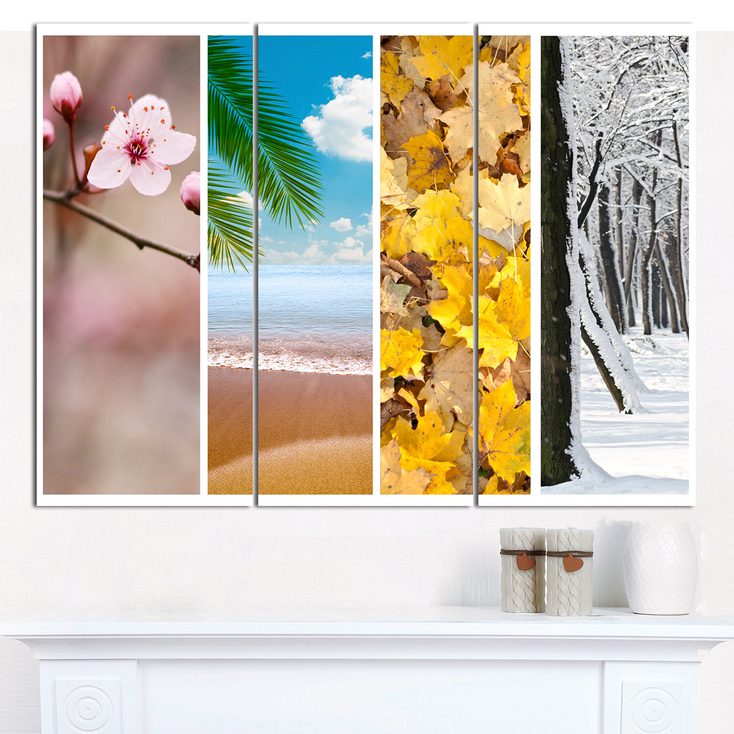 Designart Four Seasons World Collage Photographic Print Multi Piece Image On Canvas Wayfair