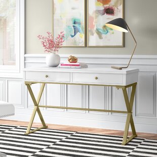 white desk gold legs