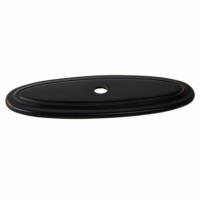 Gliderite Hardware Thin Oblong Ring Cabinet Knob Backplate