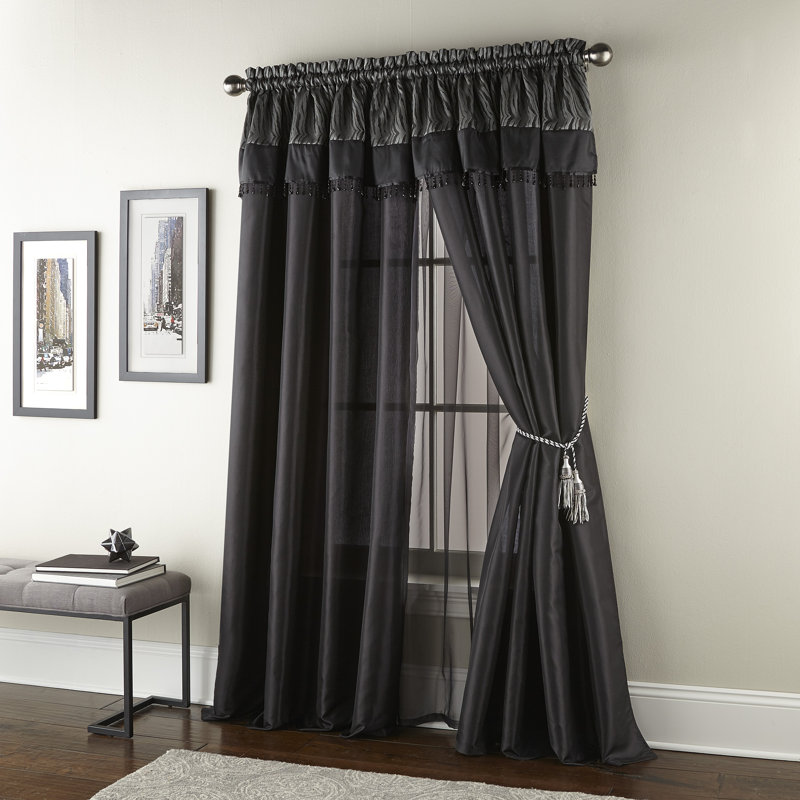 House Of Hampton Messina Luxury Rod Pocket Curtain Panels
