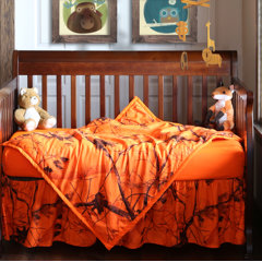 orange crib sheets