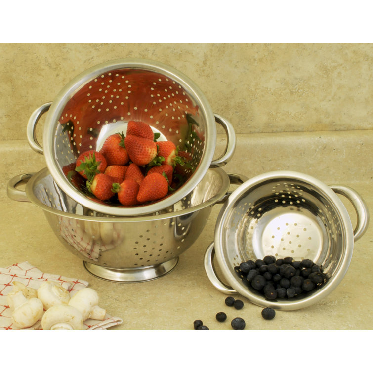 Cook Pro 3 Piece Stainless Steel Colander Set