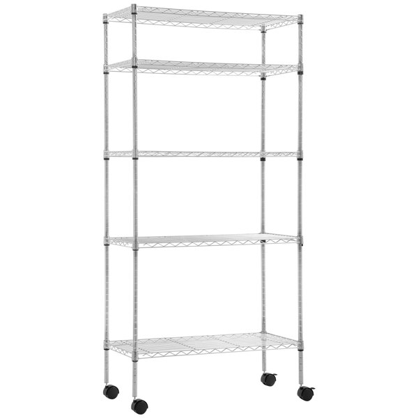 Shelves for Home 14 inches x 72 inches NSF Chrome 3 Shelf Kit with 34 inches Posts Durable Organizer Office Restaurant Living Room Storage Rack Garage Kitchen 