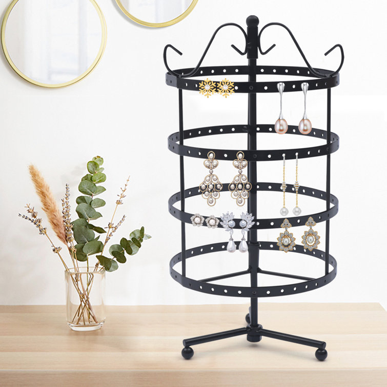 Necklace Earring Jewelry Display Stand Rack Holder Rotating Hanger Organizer New 