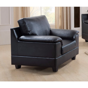 Go to store & view more images Latitude Run Driggers Contemporary PU Leather Armchair