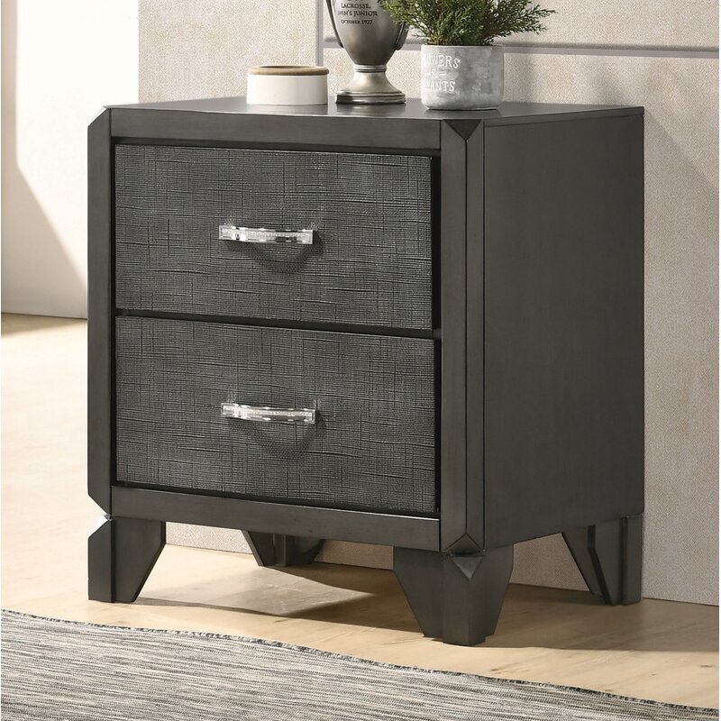 Latitude Run Rauchtown 2 Drawer Nightstand Wayfair