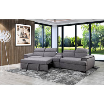 Latitude Run Amy May 100 5 Right Hand Facing Sleeper Sectional Wayfair
