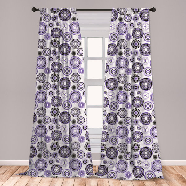 East Urban Home Ambesonne Purple And Black Curtains Scattered Round Big And Small With Mandala Inspired Design Window Treatments 2 Panel Set For Living Room Bedroom Decor 56 X 63 Violet Black White Wayfair There are certain colors that look good in the living room but not as for the bedroom is particular pastel colors are the best choice. ambesonne purple and black curtains scattered round big and small with mandala inspired design window treatments 2 panel set for living room bedroom