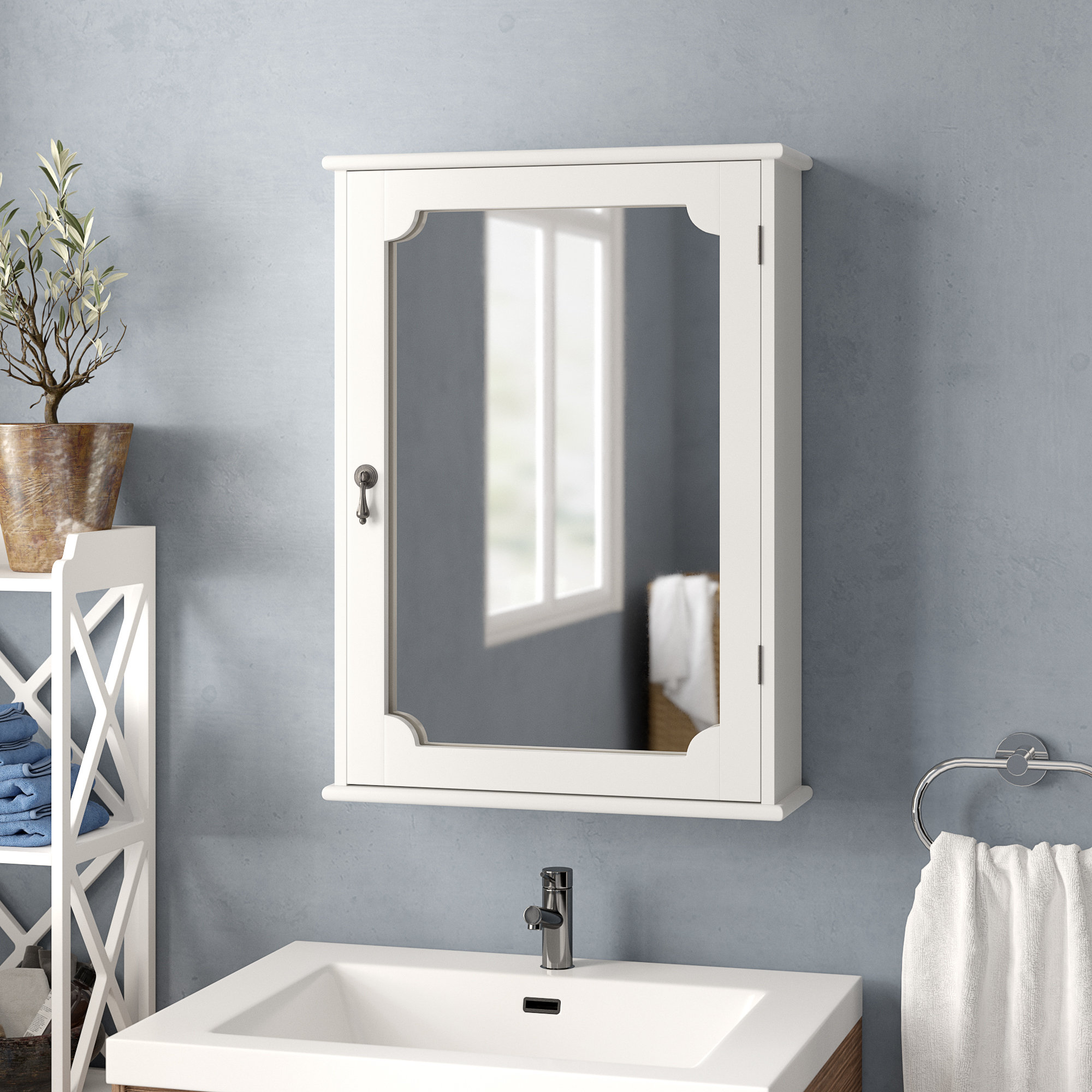 Three Posts Allan 48cm X 66cm Surface Mount Mirror Cabinet