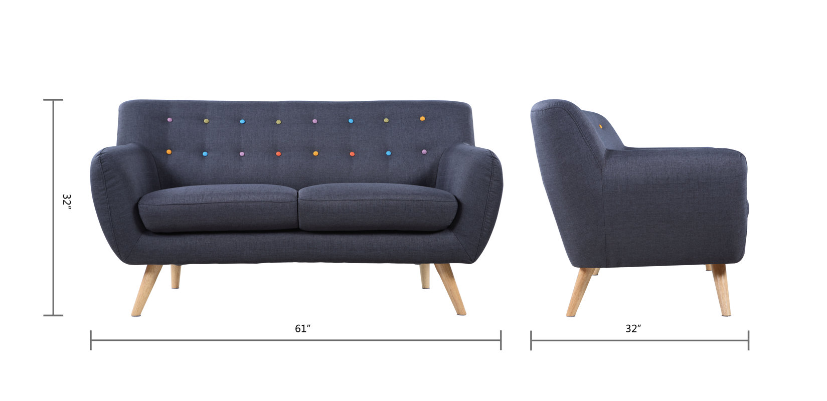 Langley Street Cal Midcentury Loveseat Reviews Wayfair - Defaultname langley street cal midcentury loveseat reviews wayfair - defaultname