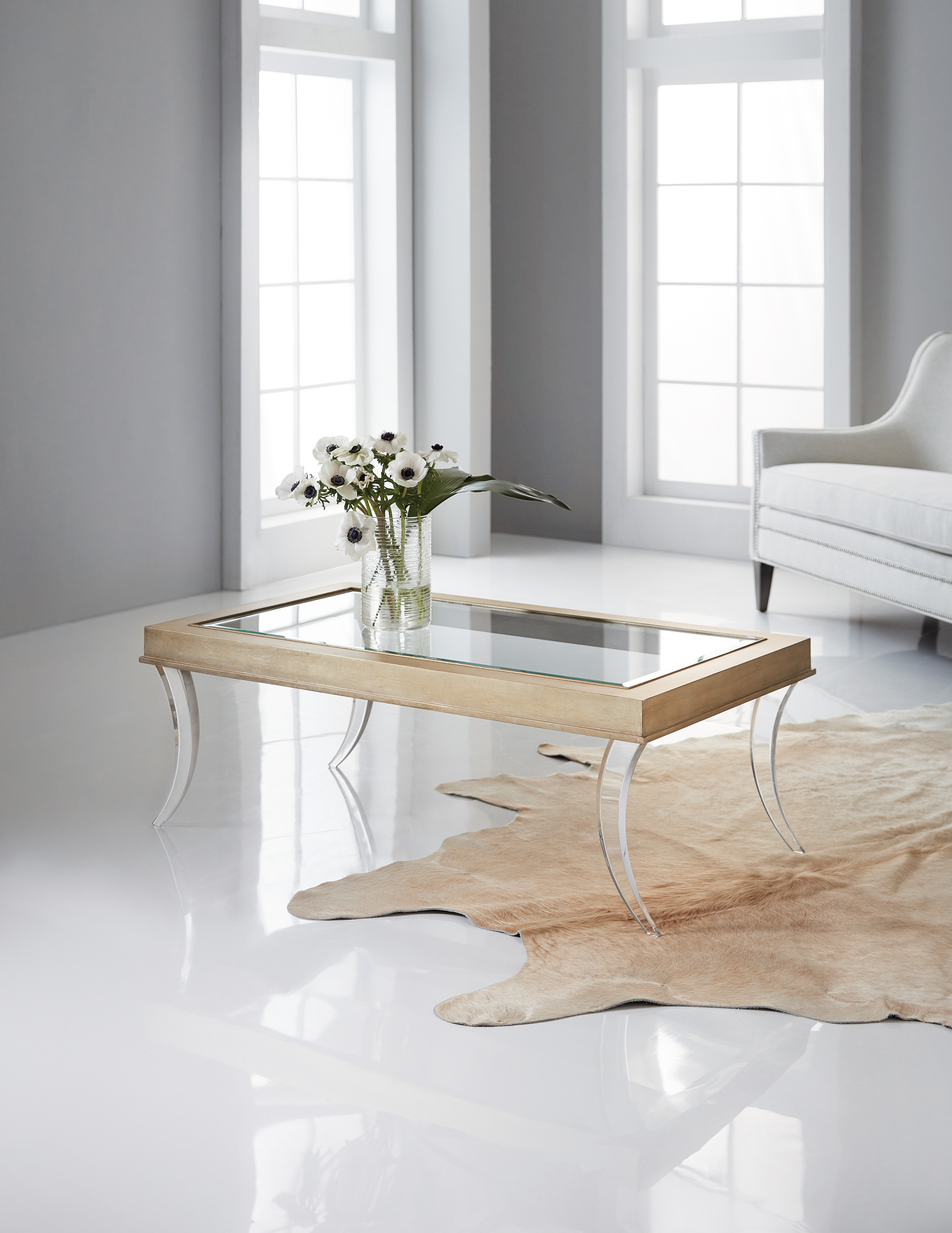 acrylic coffee table wayfair