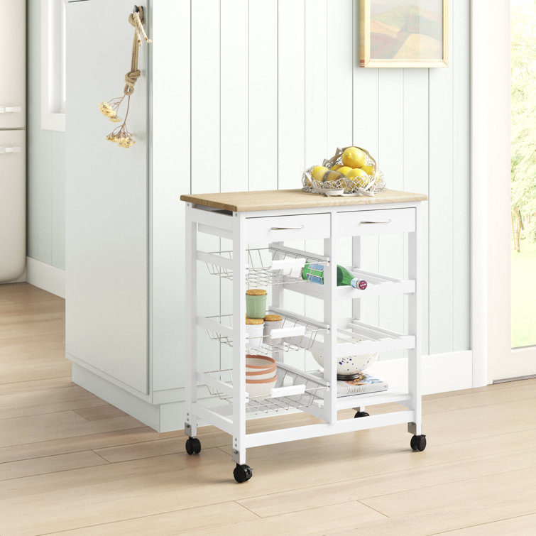 Sand & Stable Rosamund 26'' Kitchen Cart with Locking Wheels Wayfair Canada