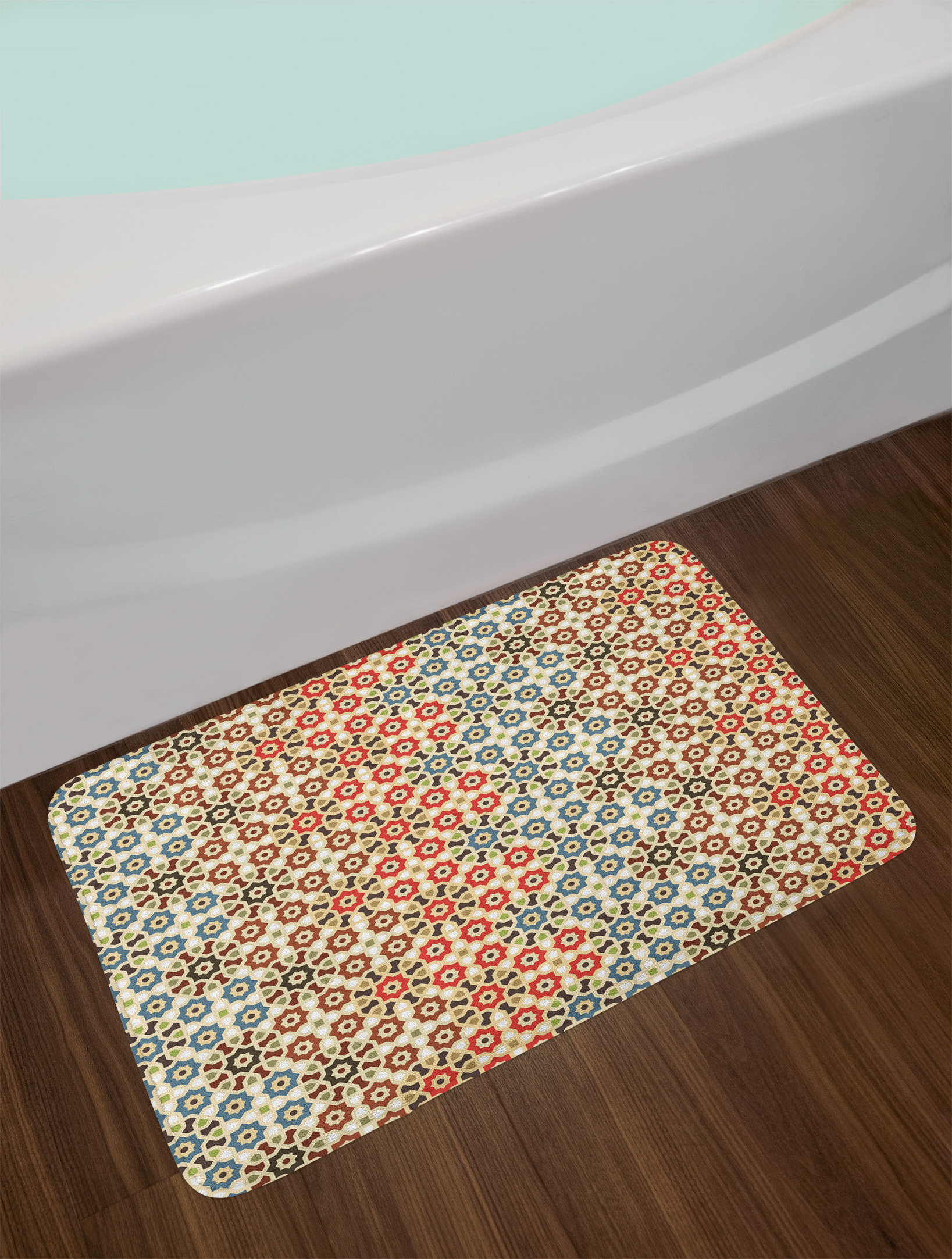 East Urban Home Seamless Brown Abstract Bath Rug Wayfair