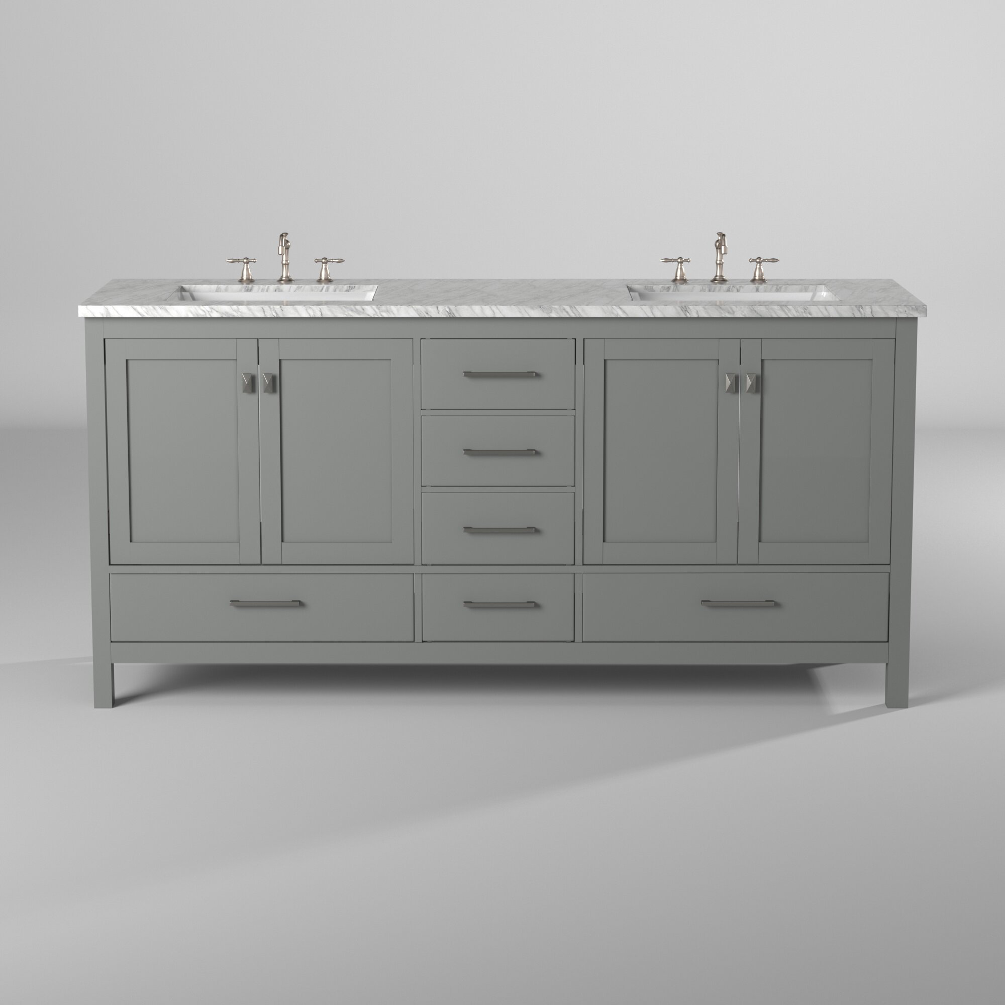 Brayden Studio® Pichardo 77" Double Bathroom Vanity Set & Reviews Wayfair