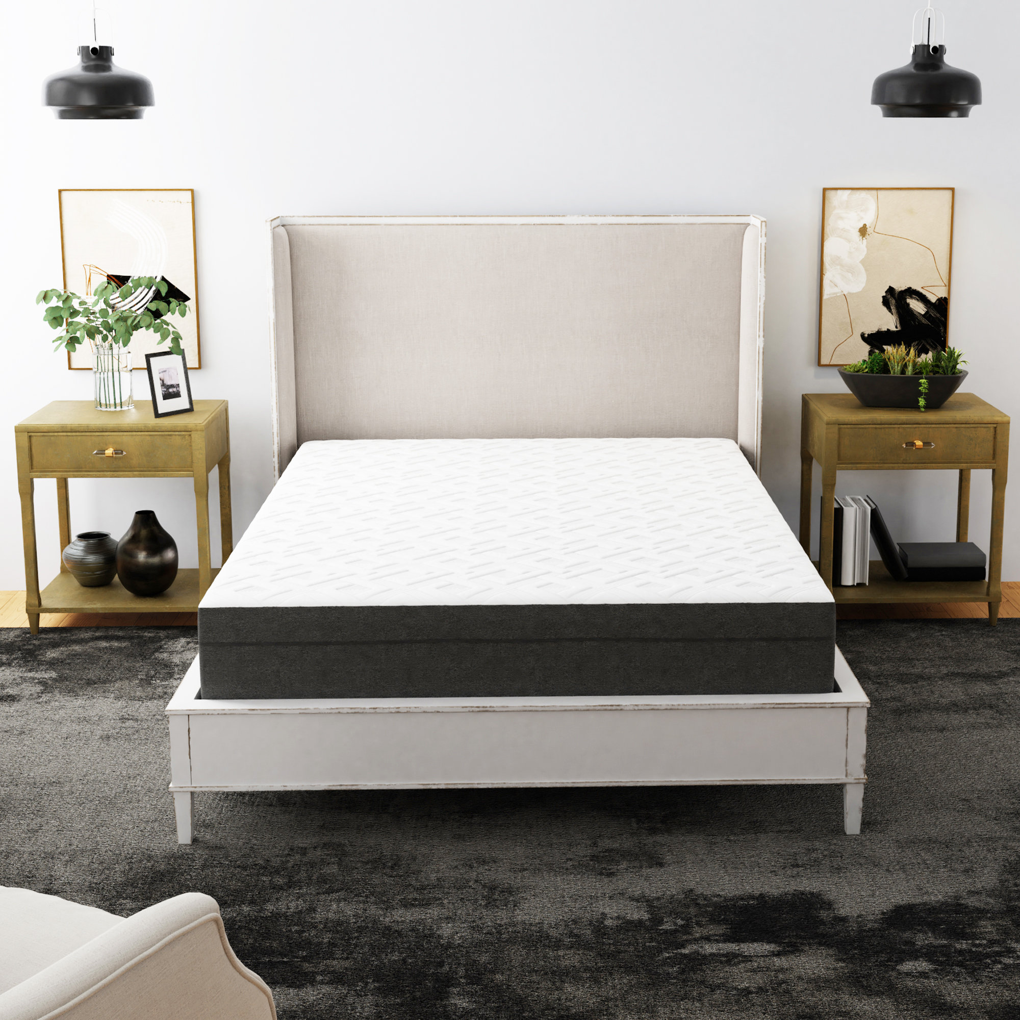 12 plush gel memory foam mattress