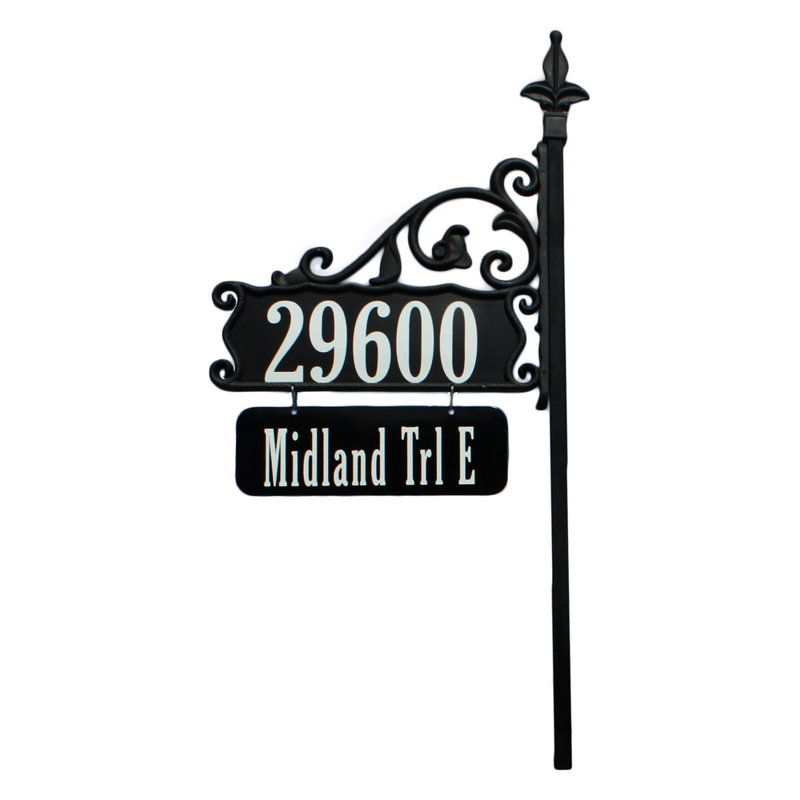 Boardwalk Home 2-Line Double-Sided Reflective Address Sign