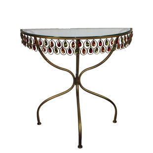 Wasco Glass And Metal End Table by Bloomsbury Market Purchase
