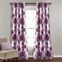 Purple Ruffled Curtains Wayfair