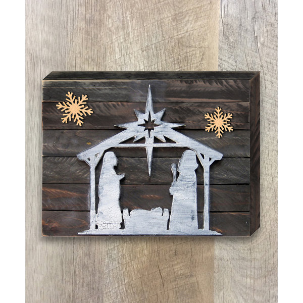 The Holiday Aisle Nativity Silhouette Holy Night Wall Decor Wayfair