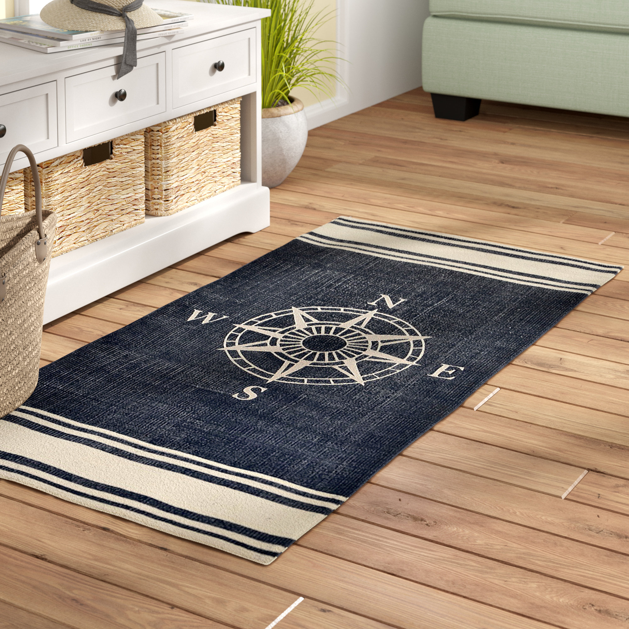 Granville Hand Woven Navy Area Rug