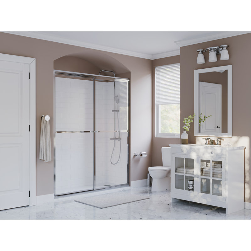 Coastal Industries Paragon Series 49 5 W X 70 31 H Sliding Framed Shower Door Wayfair
