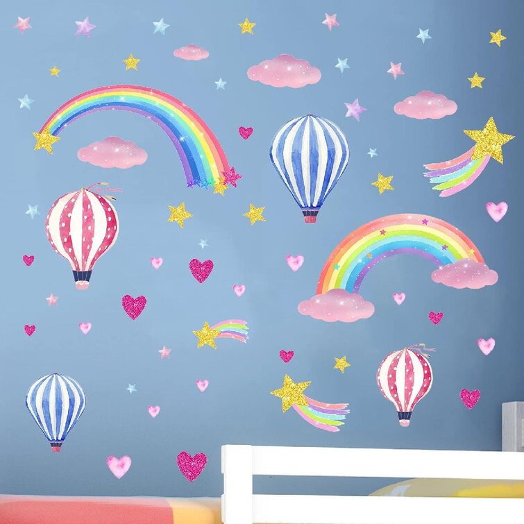 Creative Rainbow Wall Sticker Vinyl PVC SelfAdhesive Kids Room Decor USA Decor