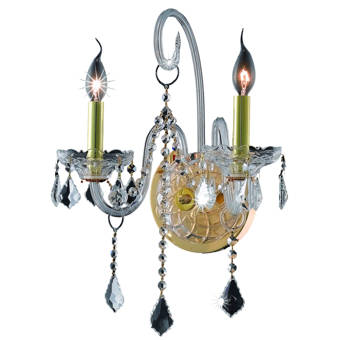 Schonbek Rivendell 2 Light Candle Wall Light Wayfair