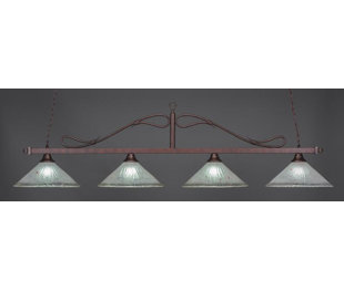 Go to store & view more images Fleur De Lis Living Reba Traditional 4-Light Kitchen Island Pendant