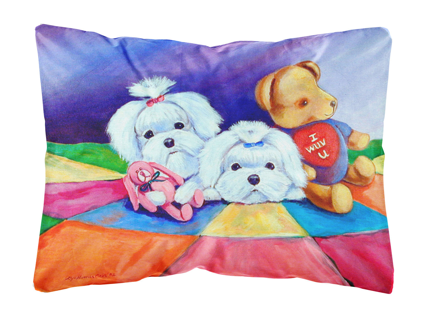 East Urban Home Maltese Indoor Outdoor Throw Pillow Wayfair