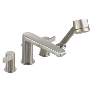 Studio 2 Handle Deck Mount Roman Tub Faucet with Handshower