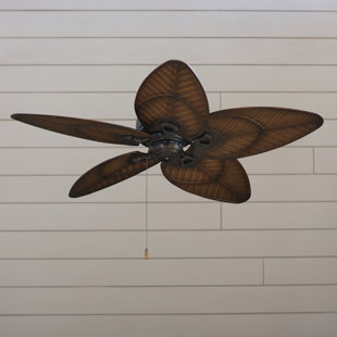 Outdoor Ceiling Fans You Ll Love Wayfair Quickview Satin White With Light Wicker