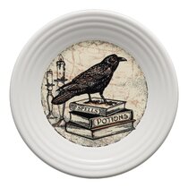 Halloween Spooky Owl Moon Melamine Tidbit Candy Appetizer Plates 6" Set of 4 