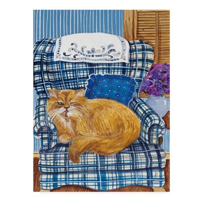 'Favorite Chair' Acrylic Painting Print on Wrapped Canvas Trademark Fine Art Size: 19
