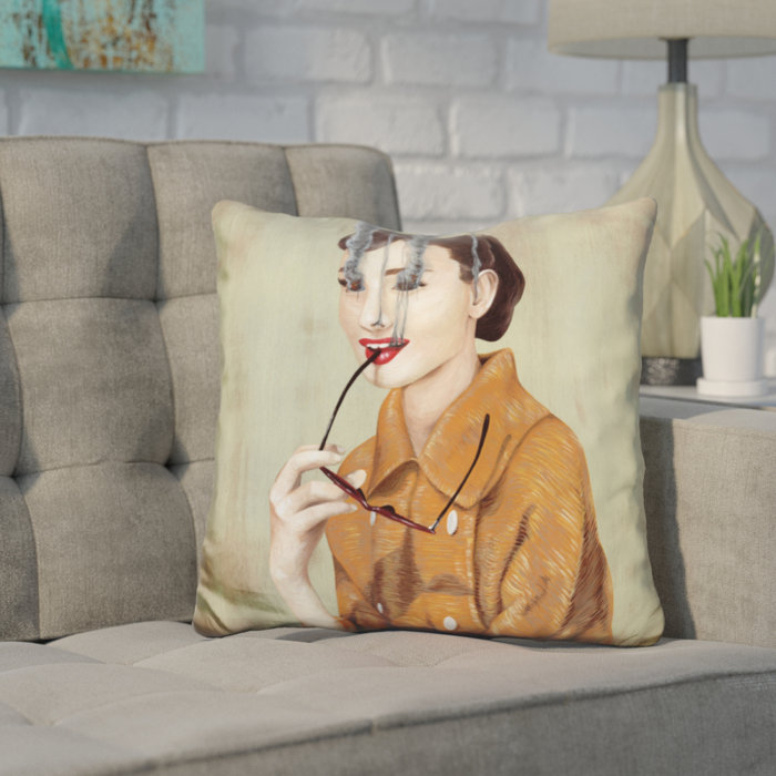 Wrought Studio Corlett Audrey Hepburn Throw Pillow Wayfair