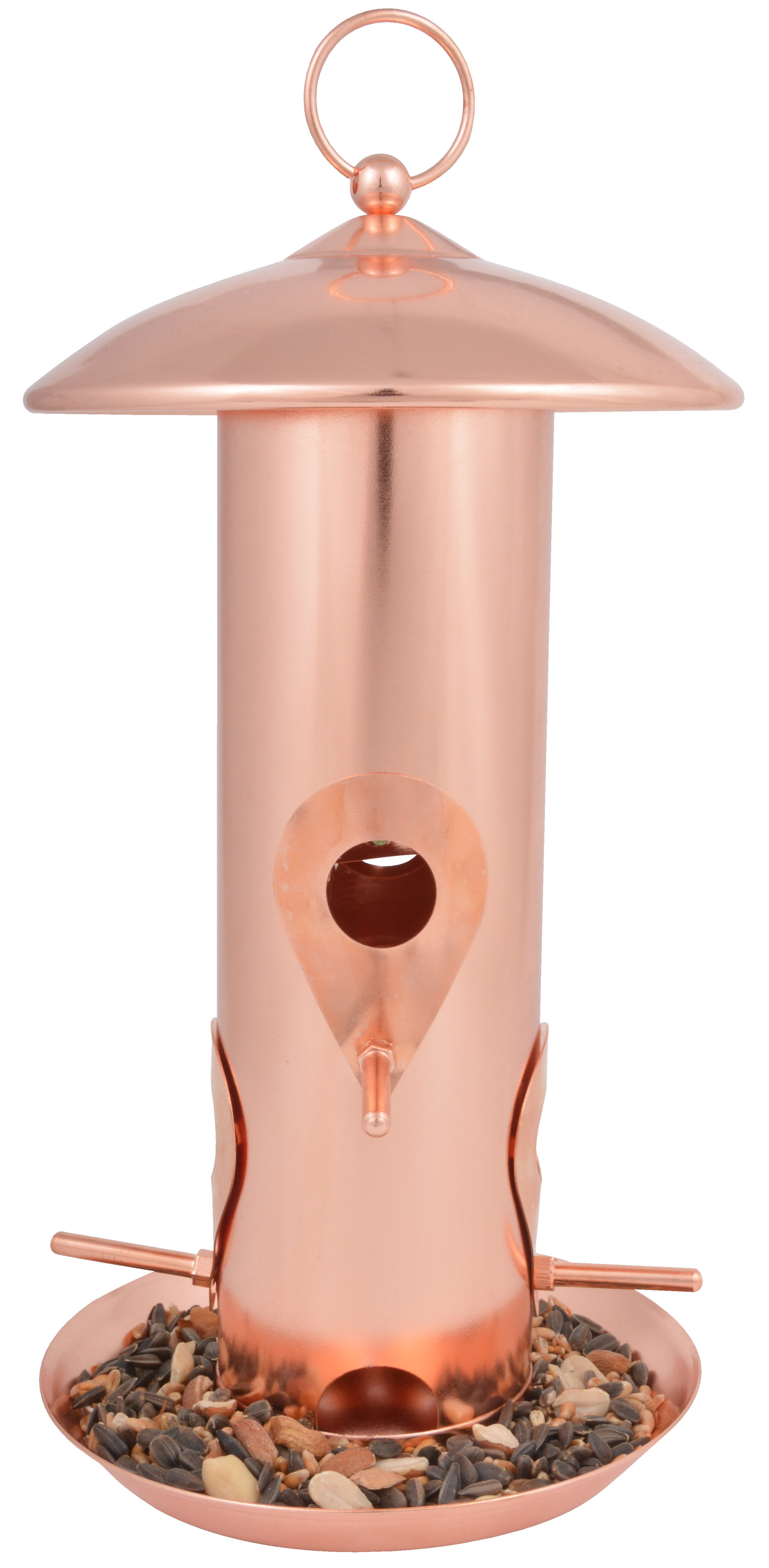 Effortless Products Barrel Nut Bird Feeder Brown Tan Medium Patio