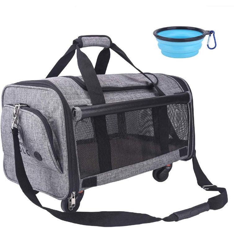 large dog carrier with wheels