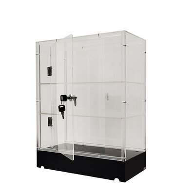 Clear Cabinet Acrylic Display Removable Shelf Case Plexiglass Showcase with Lock and Key Transparent