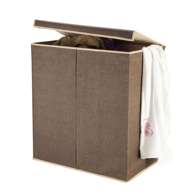 2 compartment laundry basket