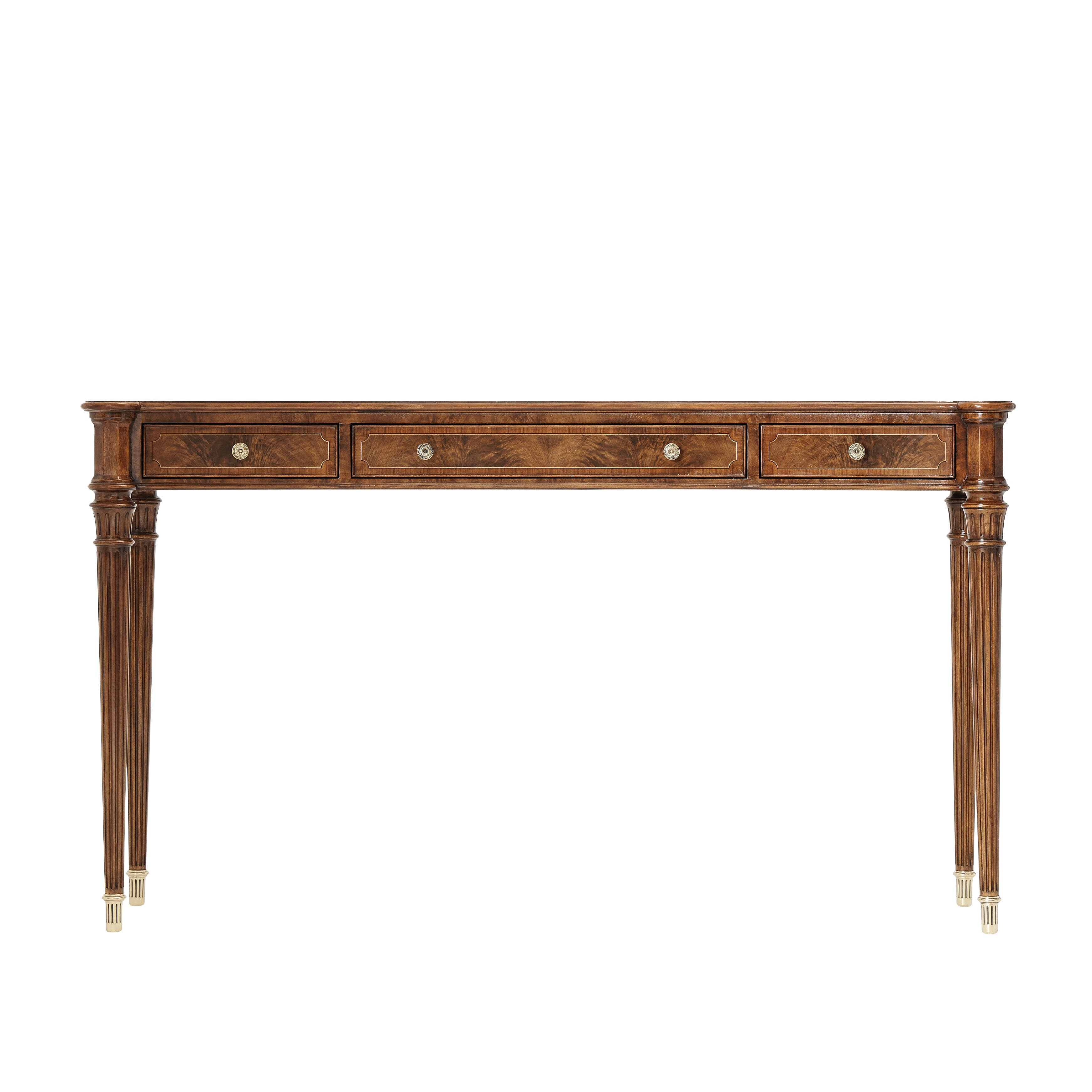 yew wood console table