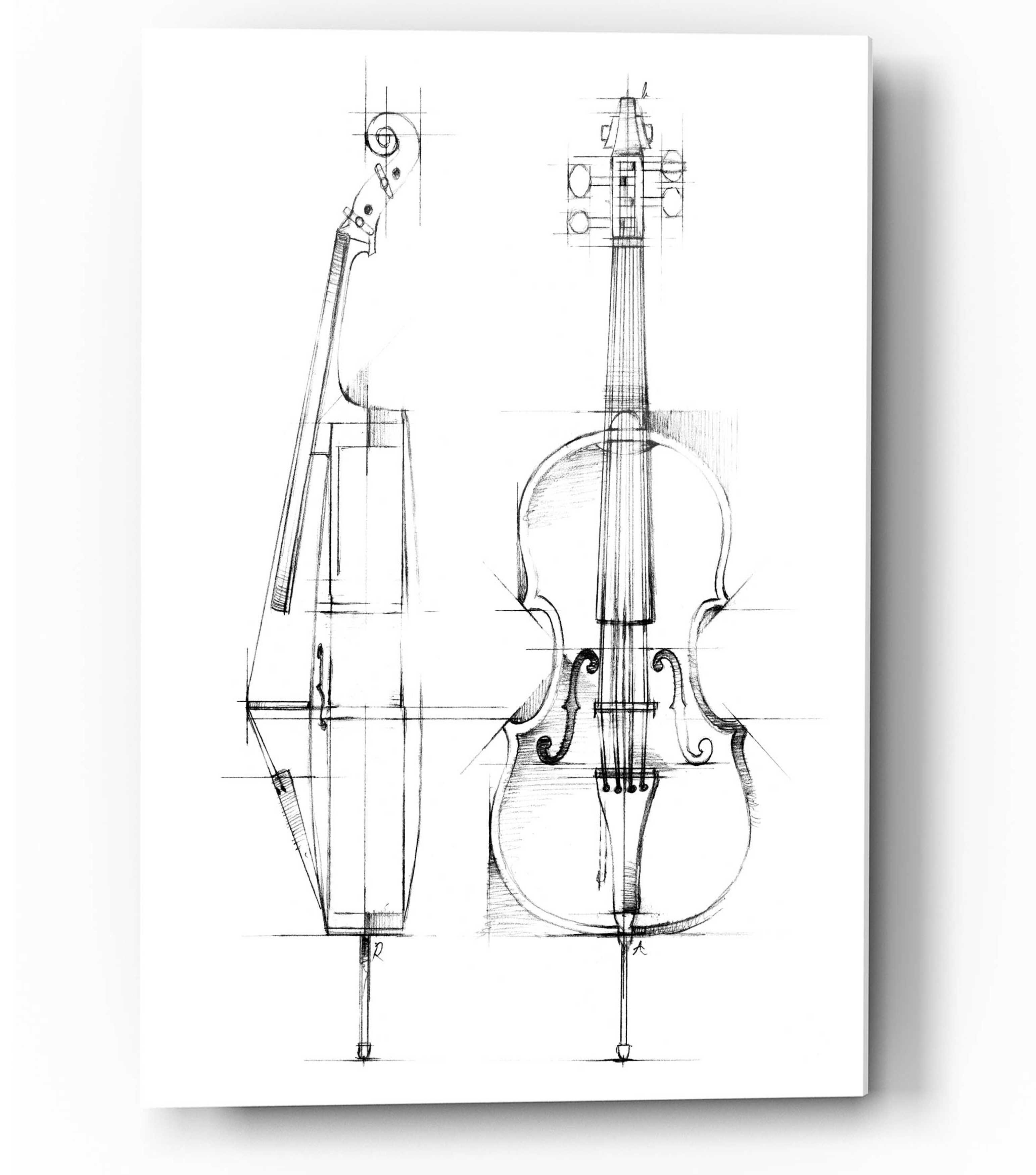 Trinx Cello Sketch by Unframed Drawing Print Wayfair