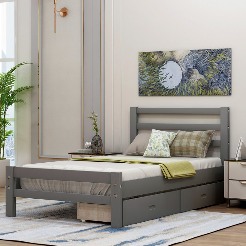 Latitude Run Branddís Low Profile Storage Standard Bed Wayfair