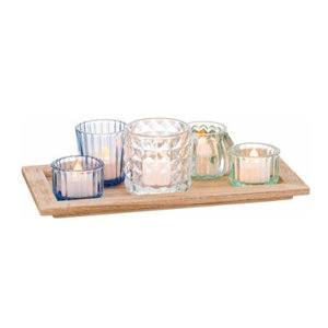 California Dreamin 6 Piece Glass Tealight Holder Set