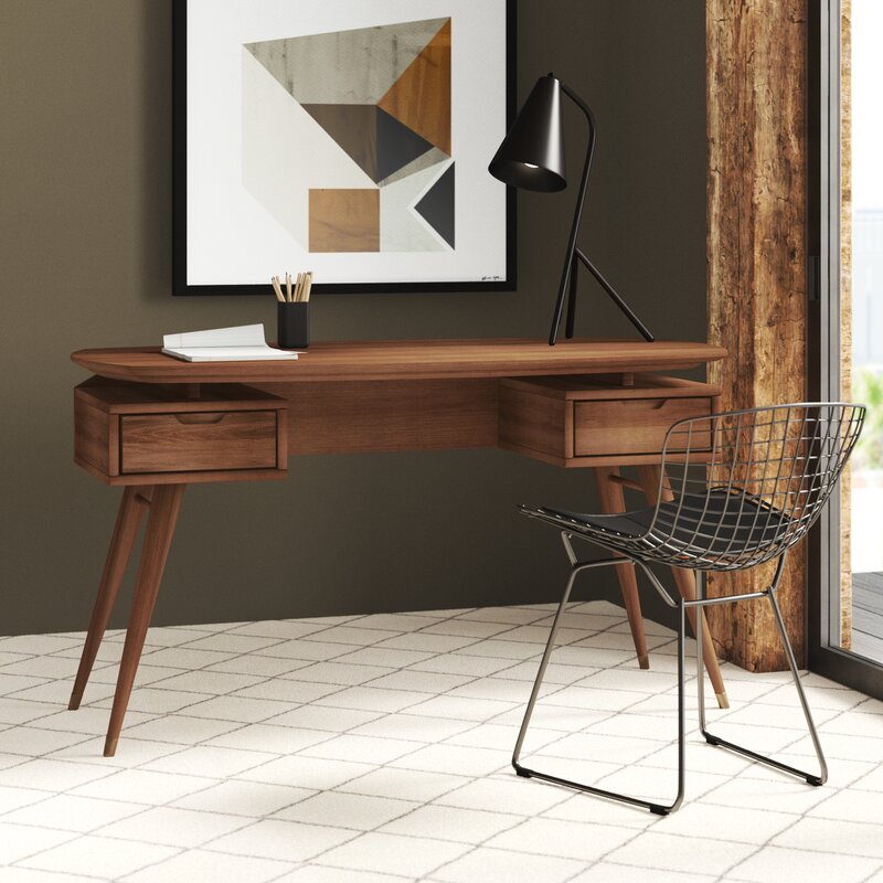 Nuevo Solid Wood Writing Desk & Reviews | Wayfair