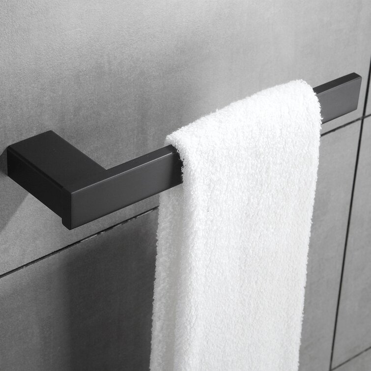Leyden Brushed Nickel Square Shape Towel Rings Stainless Steel Towel Holder Rack Bathroom Kitchen Hardware Short Towel Bar Wall Mounted